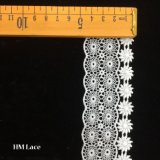 4.5cm Wholesale Polyester Jacquard Stretch Lace Fabric with Geometric Sunflower Hmw6239