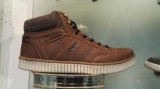 Popular Brown Color Outdoor Casual Shoes Men's High Top Design Leisure Shoes