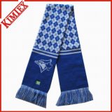 High Quality Acrylic Knitted Jacquard Football Soccer Fans Scarf
