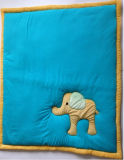 Blue Quilt with Elephant Applique for Baby Unisex