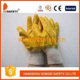 Ddsafety 2017 Cotton Working Gloves Coating Yellow Nitrile