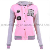 Pink Cotton Baseball Jackets for Women (ELTBQJ-8)