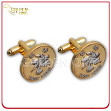 Personalized Design Metal Embossed Gold Plated Cuff Link