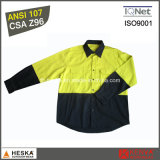 CSA Z96 Long Sleeve Work Shirt Cotton Hi Viz Shirt