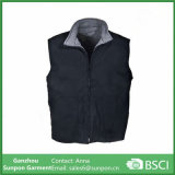 Men's Black Fleece Lined Cotton Duck Work Vest