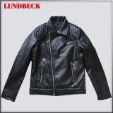 Fashion Black PU Jacket for Men in Outerwear