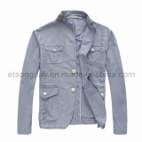 Gray 100% Cotton Men's Casual Blazer Jacket (APC-A061C)