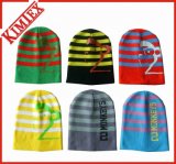 100% Acrylic Fashion Knitted Printed Slouchy Beanie Cap