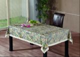 PVC Embossing Tablecloth with Flannel Backing (TJG0011)