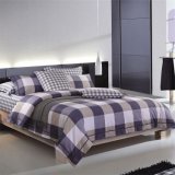 Plaid Printed Bedlinen 100% Cotton Bedding Set for Home/Hotel Design