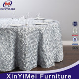 100% Polyester Cheap Rose Round Tablecloth Rosette Satin Table Cloth