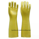 Cotton Liner Waterproof PVC Coated Long Cuff Gloves
