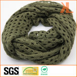 Acrylic Fashion Quality Olive Small-Holed Hollow Knitted Neck Scarf