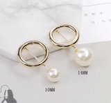 Fashion Jewelry Metal Beaded Pearl Brooch Clothes Decoration Shawl Pins