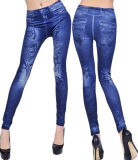 Sexy Fashion Printed Denim Seamless Jeans Leggings (89713)