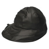 Black PU Rain Hat /Rain Cap/Raincoat for Adult