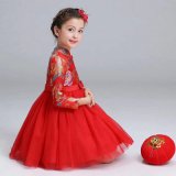 Embroidery Flower Girl Dress Kids Clothing