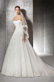 Beaded Lace Bridal Gowns Strapless Tulle Wedding Dress A201729