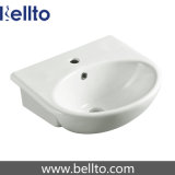 Semi Recessed White Ceramic Sink for Bathroom Furniture (5015)