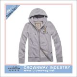 Men Zip Through Hoody Sweater with Applique Embroidery (CW-HS-70)