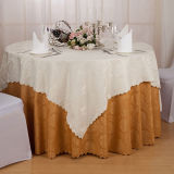 Hotel Tablecloth 100% Cotton Colorful Silver Embroidery (DPF10783)
