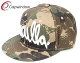 Camouflage Cotton Snapback Hat with 3D Embroidery Hat
