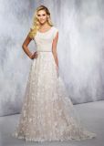Amelie Rocky Short Sleeve A-Line Lace Bridal Wedding Dresses
