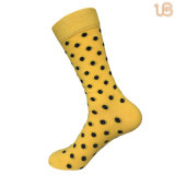 Men's Dots Comb Cotton Quality Happy Sock