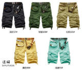 New Cotton Twill Garment Dyed Mens Cargo Shorts