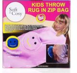 Kids Throw Rug in Zip Bag Blanket