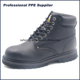 Genuine Leather Black Color Goodyear Welt Safety Shoe
