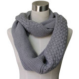 Ladies Fashion Acrylic Knitted Infinity Scarf (YKY4186-3)