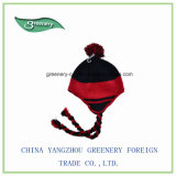 Promotional Normal Style Black and Red Winter Earflap Hat