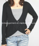 Ladies Knitted Long Sleeve Cardigan Sweater for Casual (12AW-188)