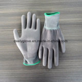 High Quality Ce Certification Gray PU Coated Work Gloves