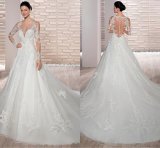 Flora Bridal Ball Gown Tulle Long Sleeves Wedding Dress H847