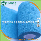 Breathable Self - Adhesive Blue Cohesive Cotton Elastic Bandage