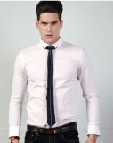 Men's 100% Solid White Slim Fit Shirt