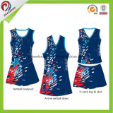 Custom Sublimation Transfer Women 100% Polyester Netball Uniform Dresses