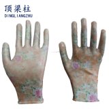 DLZ Printed Flower Nitrile Coated Garden Gloves with CE