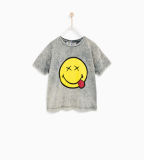Custom Girl's Smile& Words Printed T Shirt