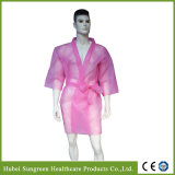 Disposable Non-Woven Kimono, SPA Coat with Pink Color
