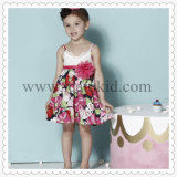 Red Floral Pattern Casual Fashion Summer Girl Dress