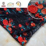 Sexy 2017 Black&Red Flower Fashion Lace Fabric C10002