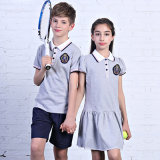 100% Cotton Polo Shirt for School Boys and Girls Name Embroidery School Uniform Polo