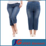 Women Plus Size Cropped Denim Jeans (JC1272)