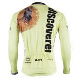 Yellow Lion Man'ssports Jacket Long Sleeve Cycling Jersey