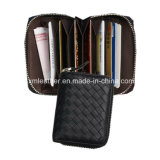 Zipper Leather Credit Card Case Card Holder Wallet