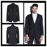 Customize Slim Fit Two Button Single Breasted Black Suit