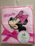 100% Cotton Bamboo Baby Hooded Towel with Embroidery
